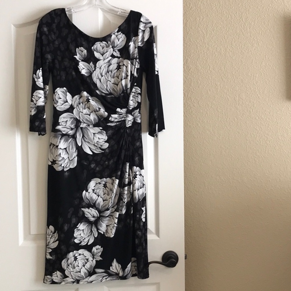 White House Black Market black & white dress